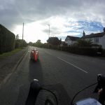 Recumbent cycle approaching Louth control