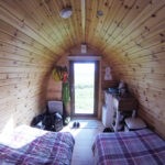 Interior of camping pod