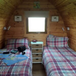Interior of camping pod