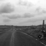 A road on north uist with bicycle 