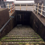 Steps down to the sea at Kyle of Lochalsh station for loading livestock