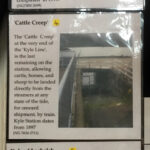 Sign in Museum about steps down to the sea at Kyle of Lochalsh station for loading livestock