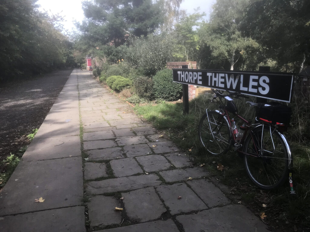 Platform at the disused railway station of Thorpe Thewles